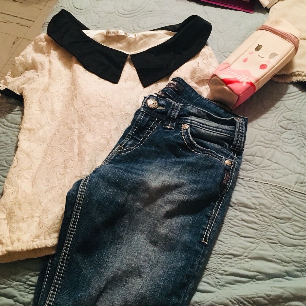 Like New Silver Suki Surplus Jeans